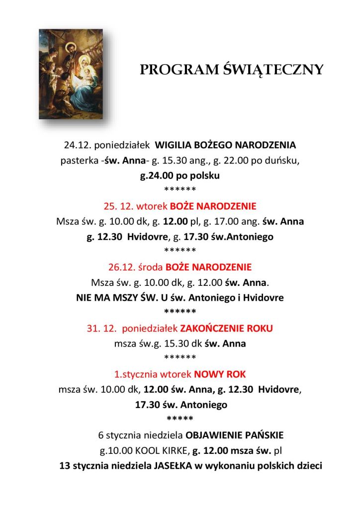 PROGRAM ŚWIĄTECZNY