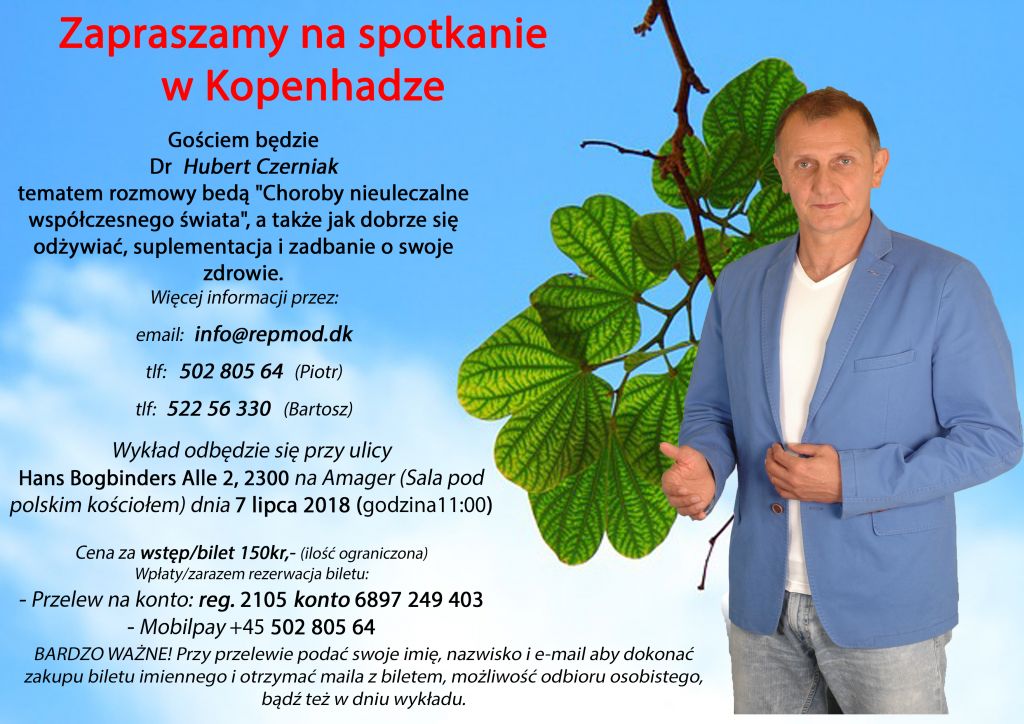 Plakat Hubert MAIN wyklady Kopenhaga wersja full z godzina
